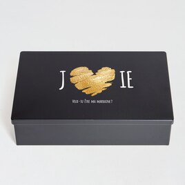 boite a biscuits noire et coeur dore 20 x 13 cm TA14974-2400007-09 2