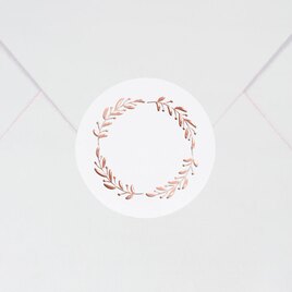 timbre de scellage couronne de fleurs cuivre TA178-102-09 1