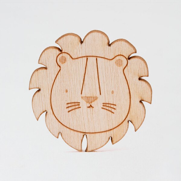 motif en bois lion TA551-005-09 1