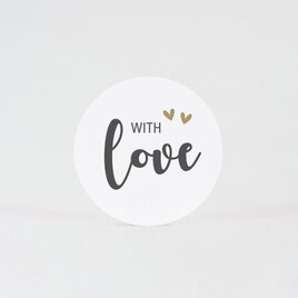 sticker autocollant voeux with love TA871-137-09 2